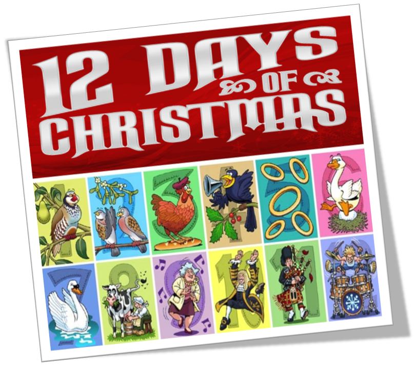 12 Days Of Christmas Song Sheet