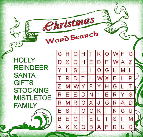 12 Days Of Christmas Word Search