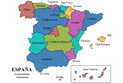 17 Autonomous Regions Of Spain