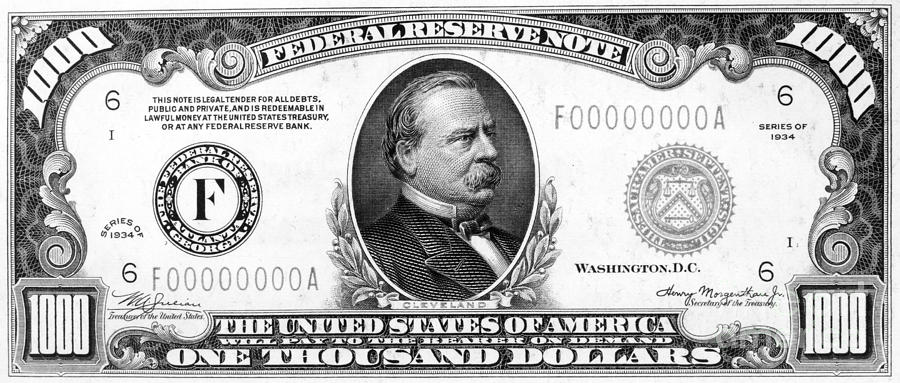 1 000 Dollar Bill President