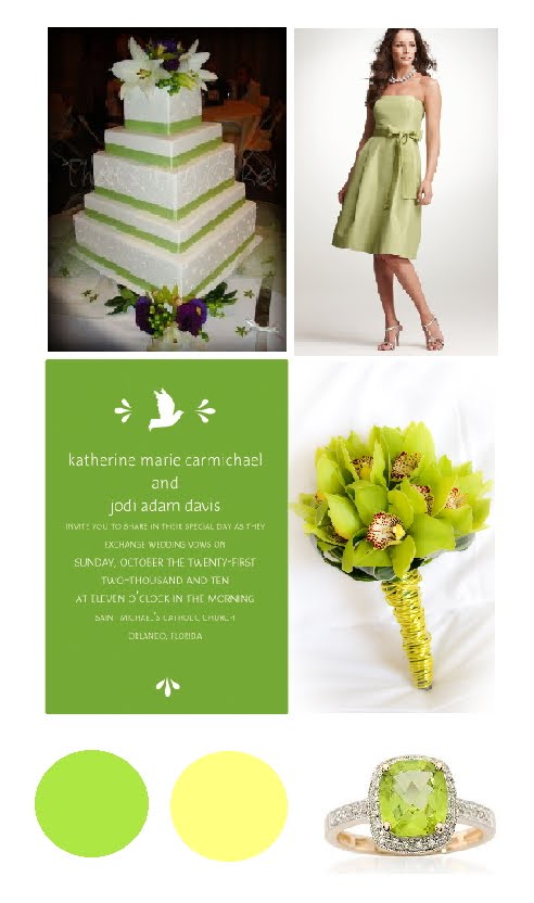 Apple Green And Yellow Wedding