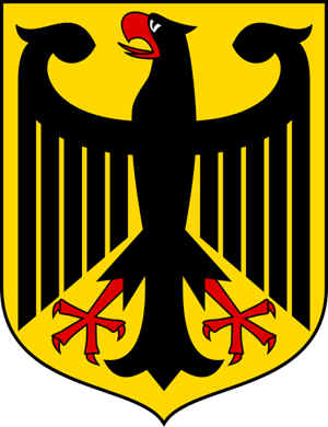 Black Red And Yellow Flag With Eagle