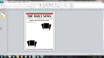 Blank Newspaper Article Template