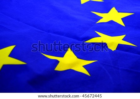 Blue And Yellow Flag With Stars