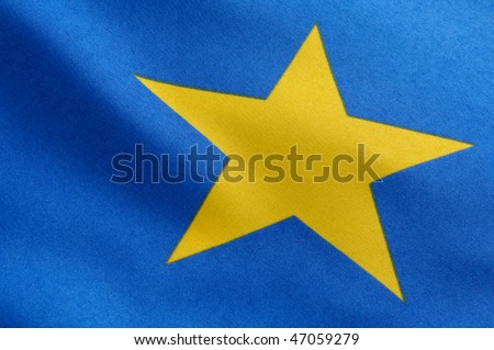 Blue And Yellow Flag With Stars