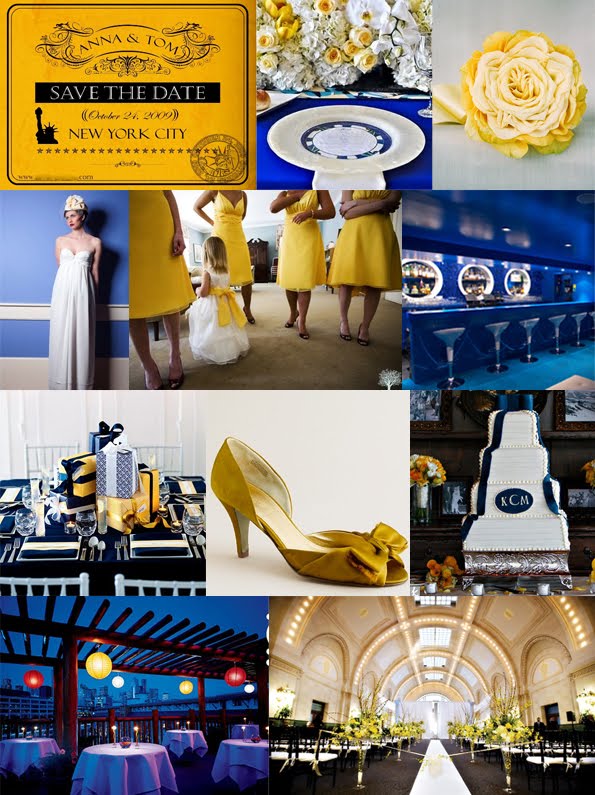 Blue And Yellow Wedding