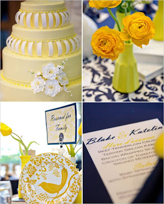 Blue And Yellow Wedding Decorations