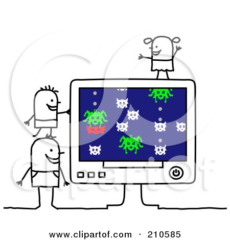 Children Playing Games Clip Art