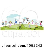 Children Playing Outside Clip Art