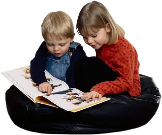 Children Reading Books Together