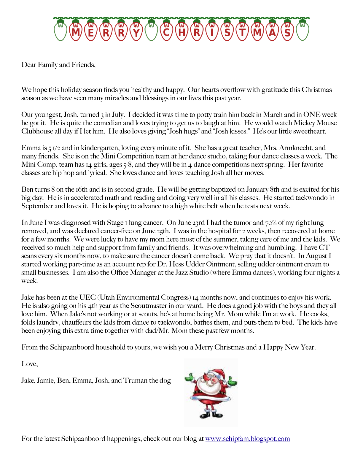 Christmas Newsletter Layout