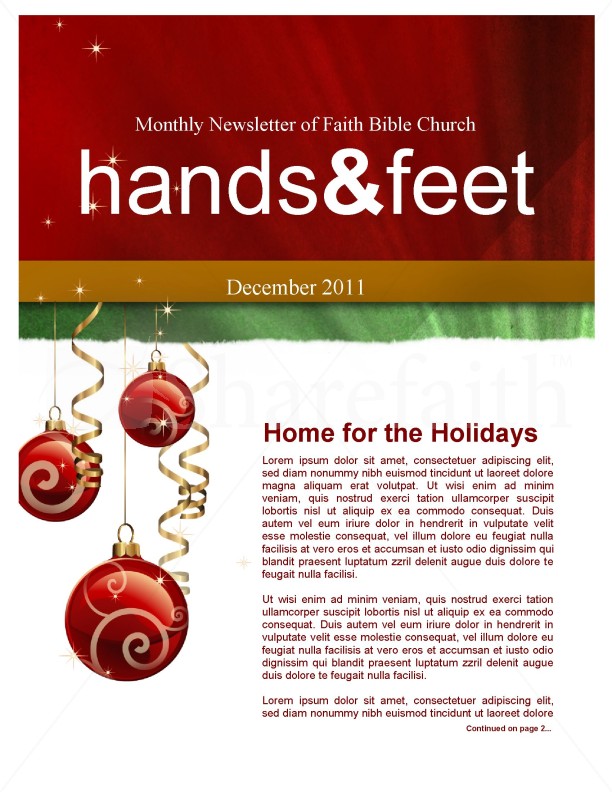 Christmas Newsletter Sample