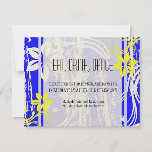 Cobalt Blue And Yellow Wedding Colors