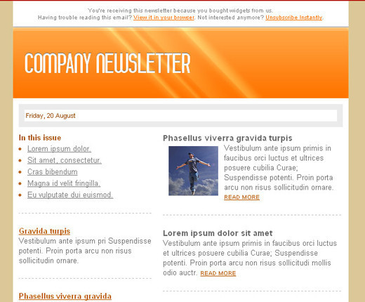 Corporate Newsletter Format