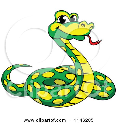 Dark Green And Yellow Snake