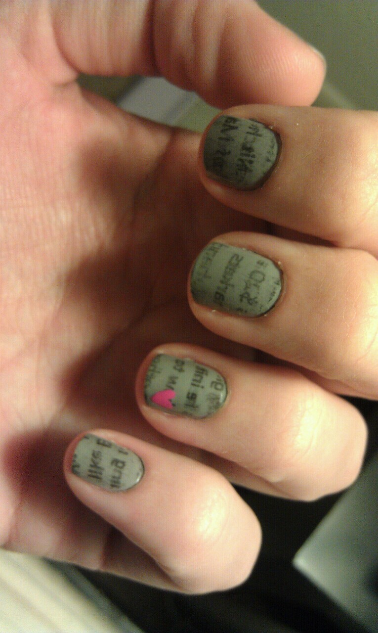 Diy Newspaper Nails