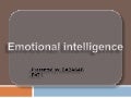 Emotional Intelligence At Work Ppt