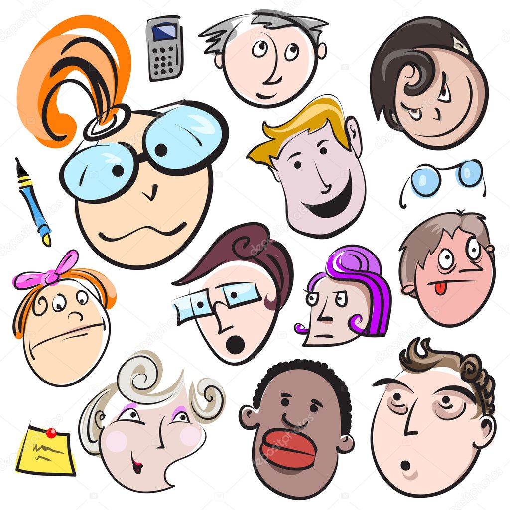 Emotions Faces Cartoon