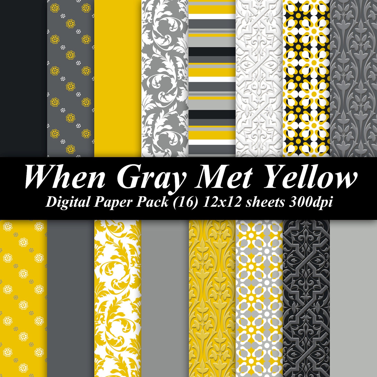 Gray And Yellow Paper