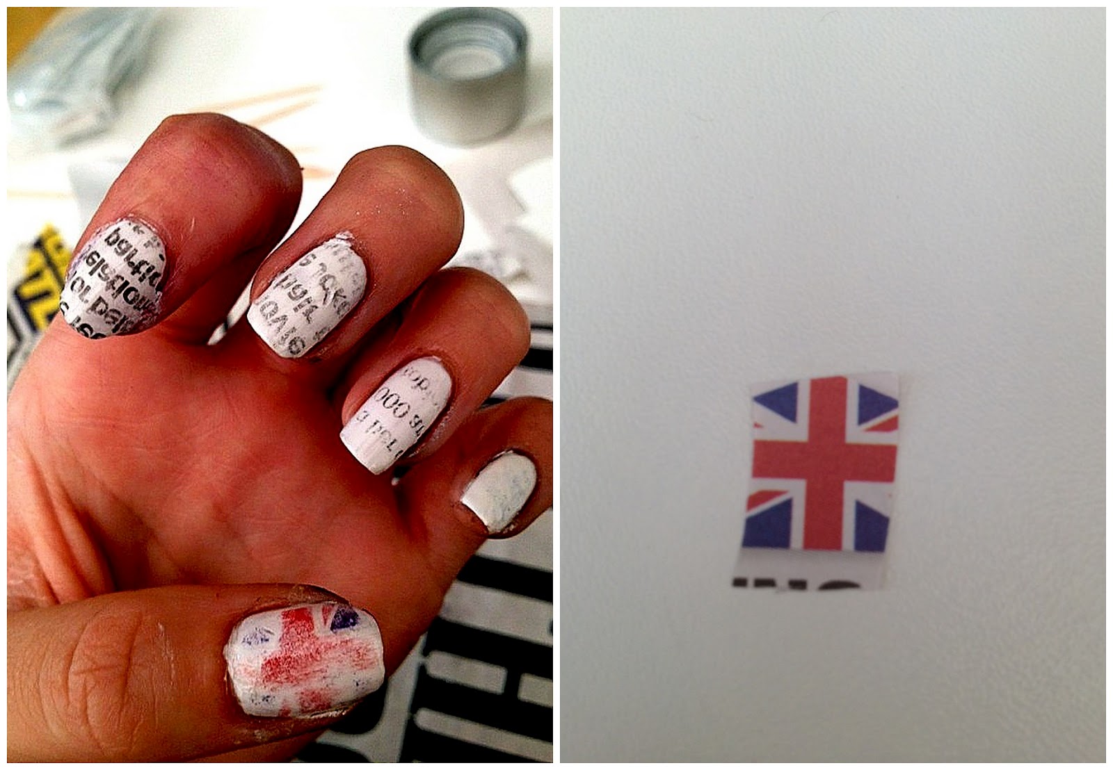 How To Do Newspaper Nails With Regular Paper