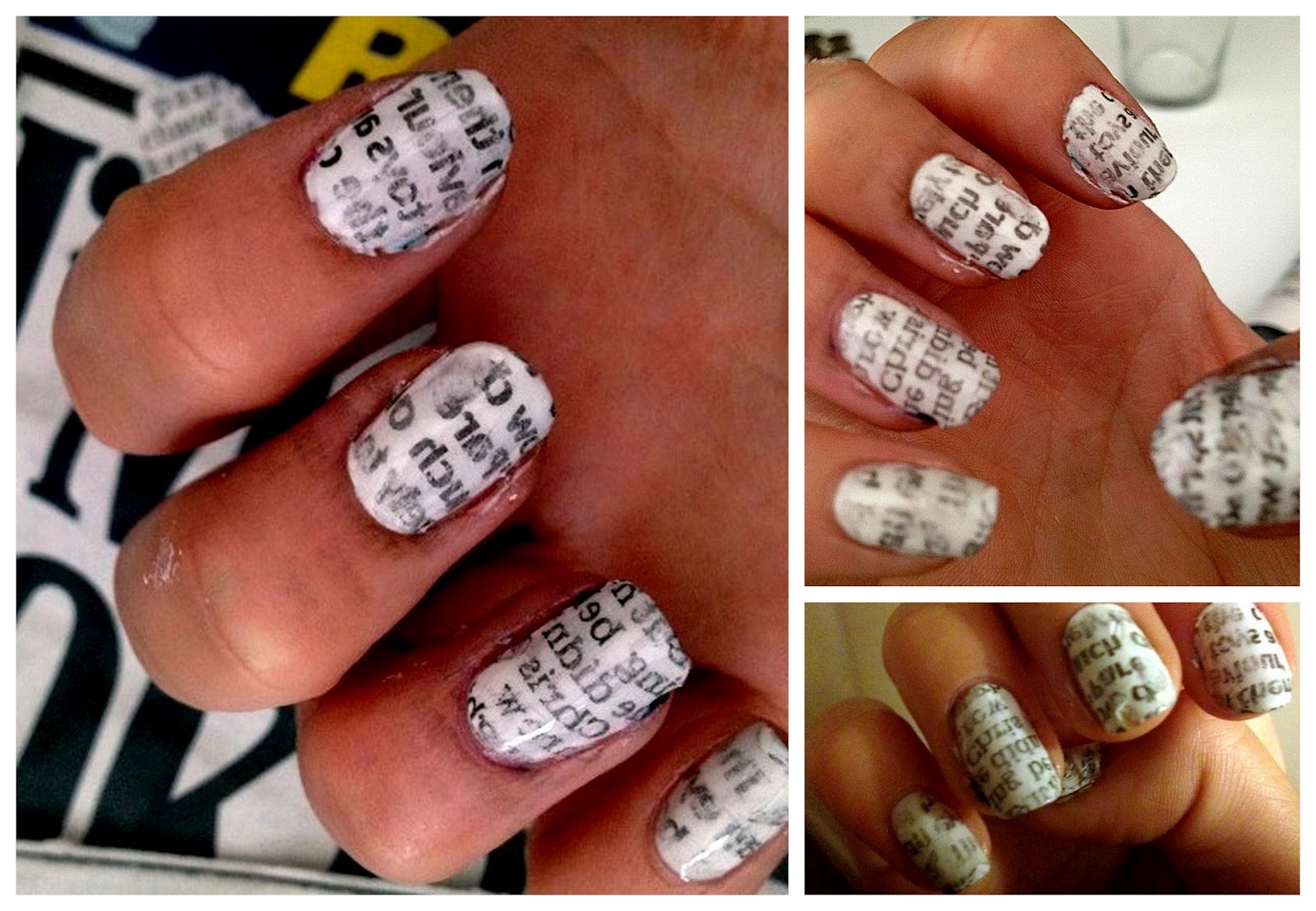 How To Do Newspaper Nails With Regular Paper