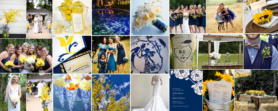 Navy Blue And Yellow Wedding Colors