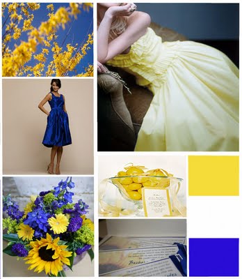 Navy Blue And Yellow Wedding Colors