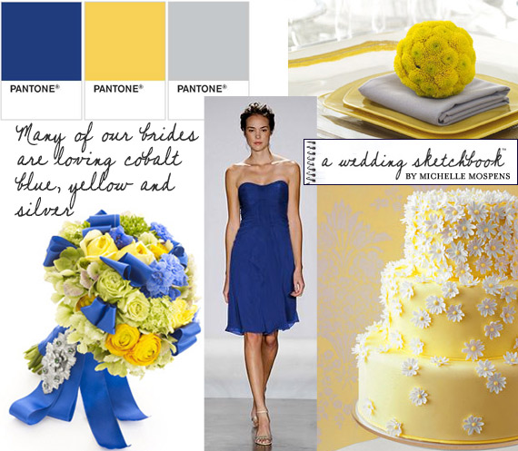 Navy Blue And Yellow Wedding Decorations