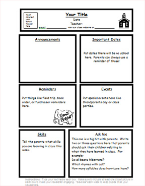 Newsletter Templates For Teachers Free