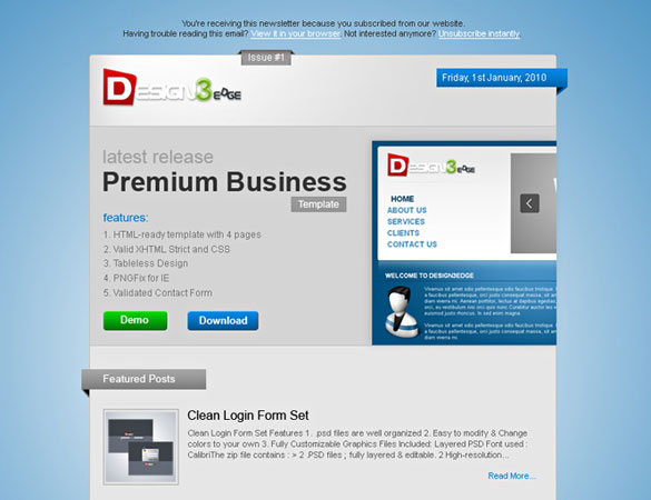 Newsletter Templates Psd