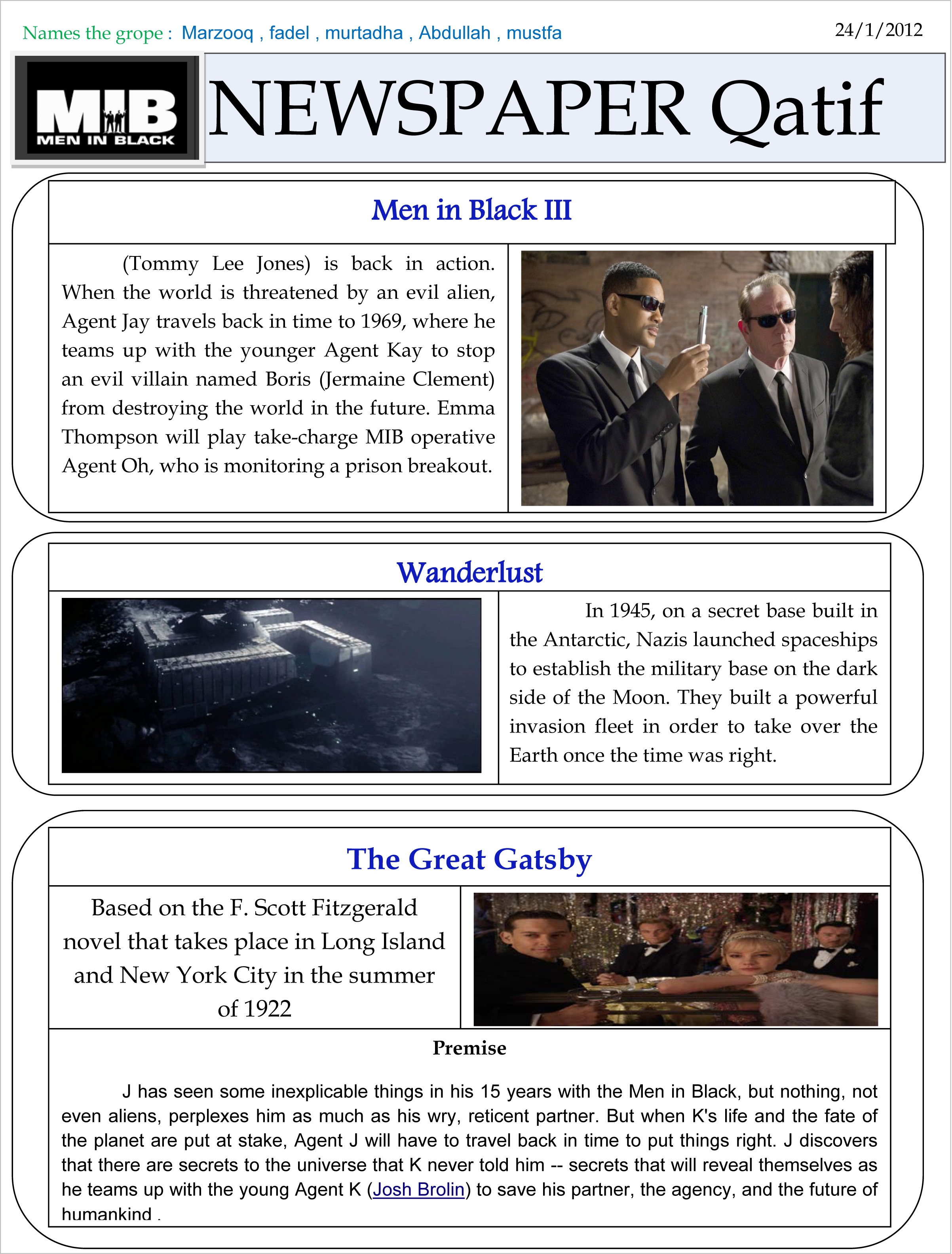 Newspaper Layout Template