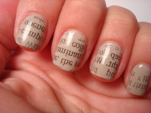 Newspaper Nails Tutorial