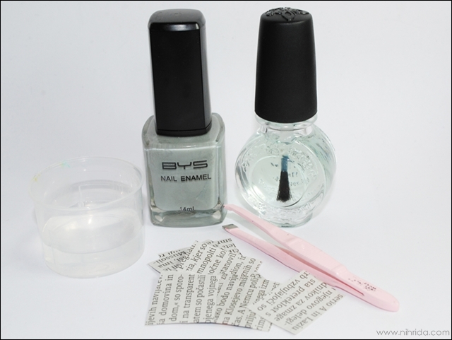 Newspaper Nails Without Rubbing Alcohol