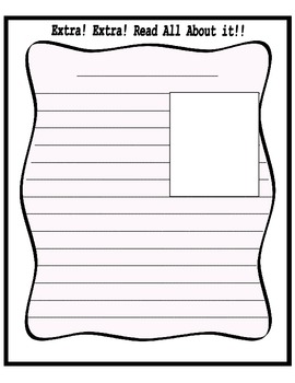 Newspaper Template For Kids To Write On