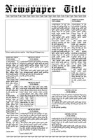 Newspaper Template For Microsoft Word