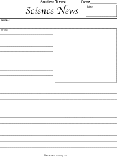 Newspaper Template Ks2