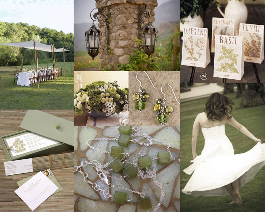 Olive Green And Yellow Wedding