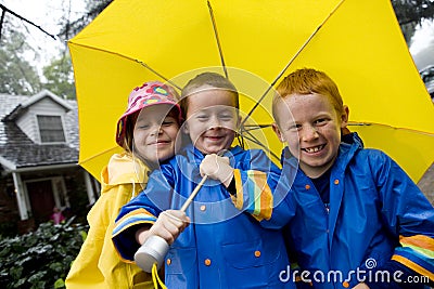 Pictures Of Children Playing In Rain