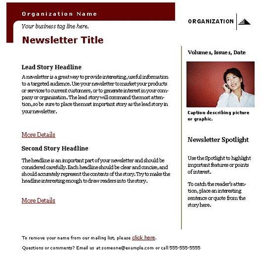 Publisher Newsletter Templates Free Download