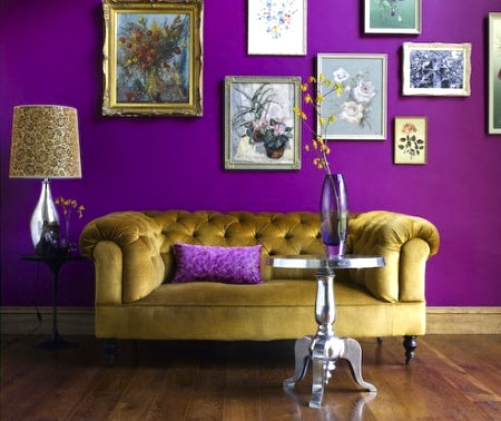Purple And Yellow Room