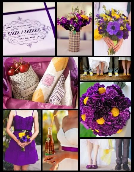 Purple And Yellow Wedding Colours