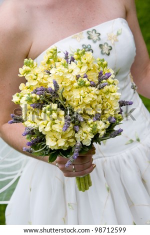 Purple And Yellow Wedding Flowers