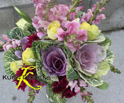 Purple And Yellow Wedding Flowers