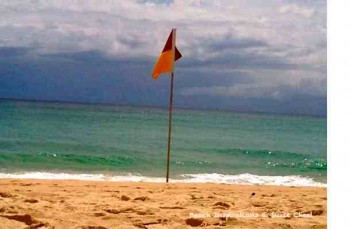 Red And Yellow Beach Flags