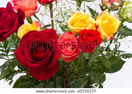 Red And Yellow Roses Bouquet