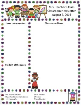 School Newsletter Templates For Word