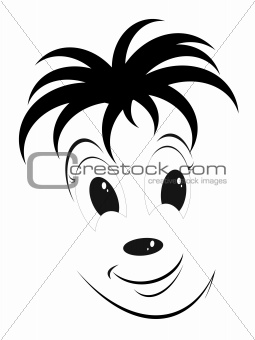 Smiley Face Cartoon Black And White