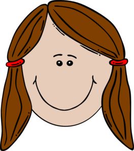 Smiley Face Cartoon Girl