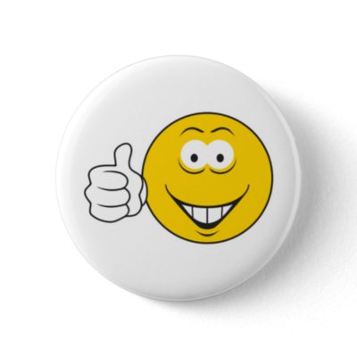 Smiley Face Cartoon Thumbs Up