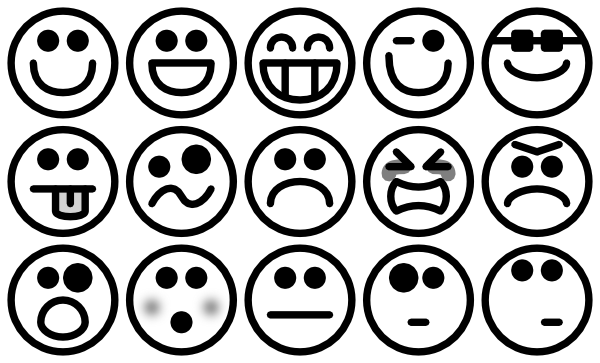 Smiley Face Clip Art Black And White